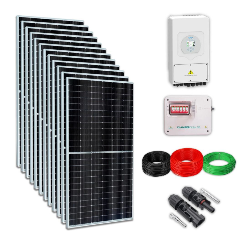 KIT ENERGIA SOLAR 7,7KWP INVERSOR HÍBRIDO 5KW 920KWH/MÊS