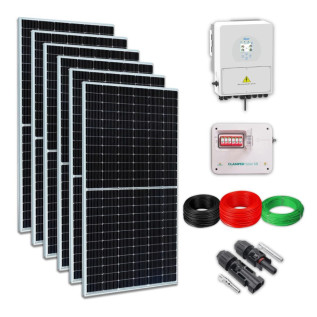 KIT ENERGIA SOLAR 3,3KWP INVERSOR HÍBRIDO 3,6KW 396KWH/MÊS