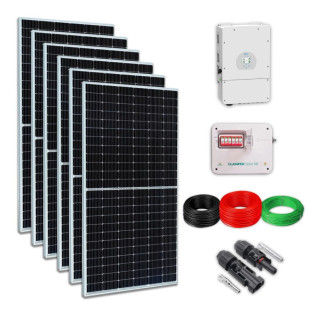 KIT ENERGIA SOLAR 3,3KWP INVERSOR HÍBRIDO 8KW 495KWH/MÊS